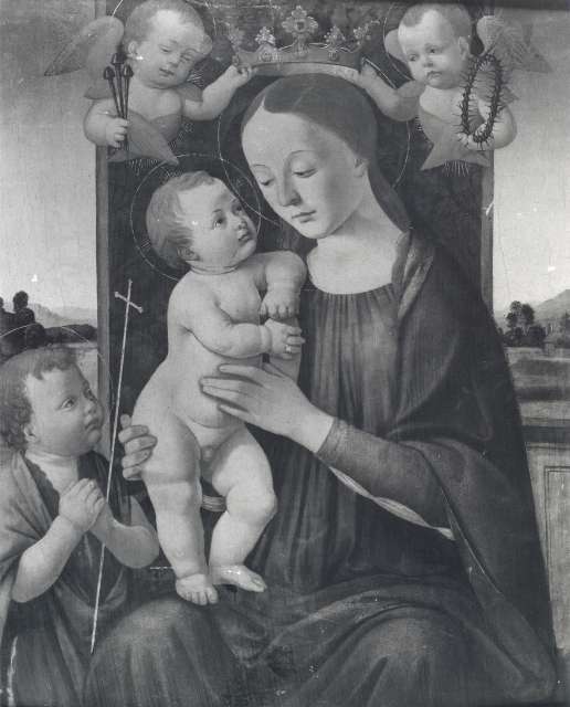 A. C. Cooper — Tucci Biagio di Antonio - sec. XV - Madonna con Bambino e san Giovannino incoronata da due cherubini — insieme